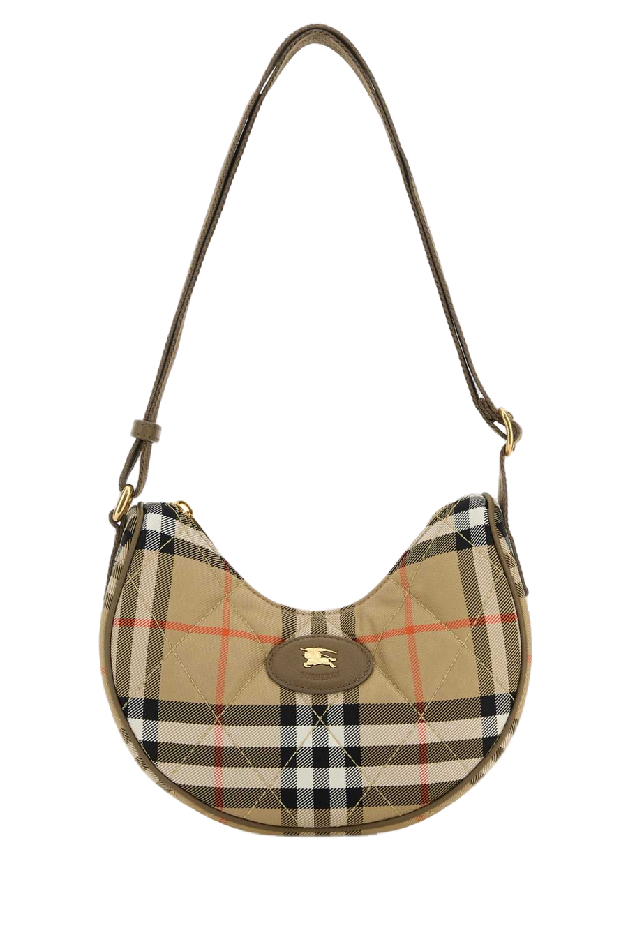 Burberry Horseshoe Crossbody Bag — Beige