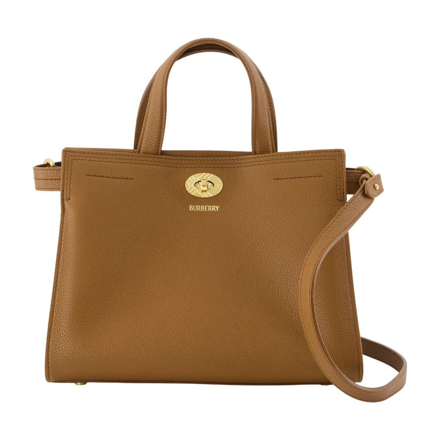 Burberry Ll Mini Cotswolds Tote Bag — Brown Calfskin