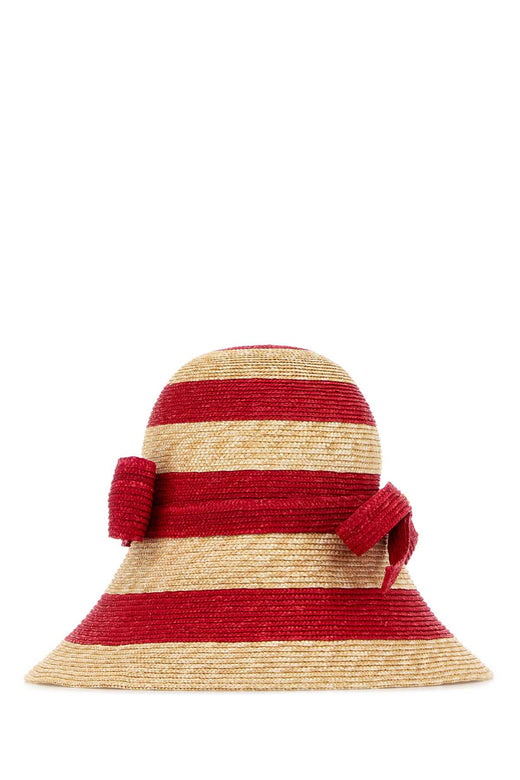 Valentino Garavani Bucket Hat — Red Exterior: Raffia