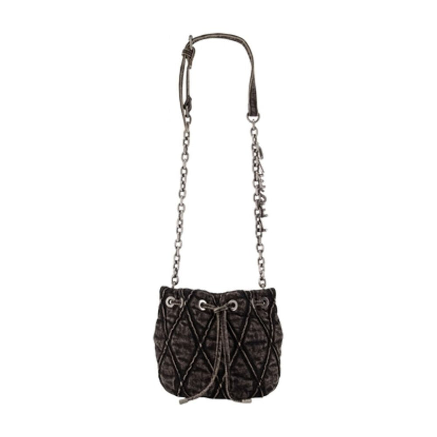Diesel Quilted Cotton Mini Bag — Gray
