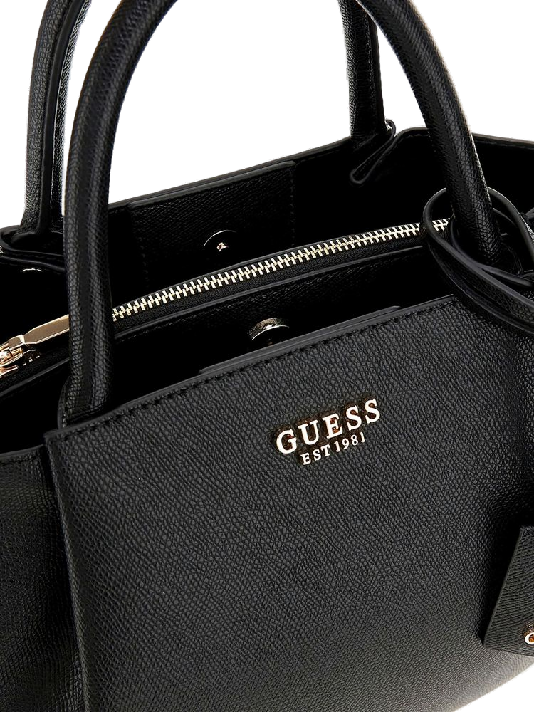 Guess Amorette Girlfriend Shoulder Bag — Black Polyurethane