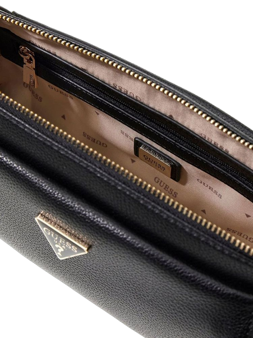 Guess Devon Mini Crossbody Bag — Black Polyurethane