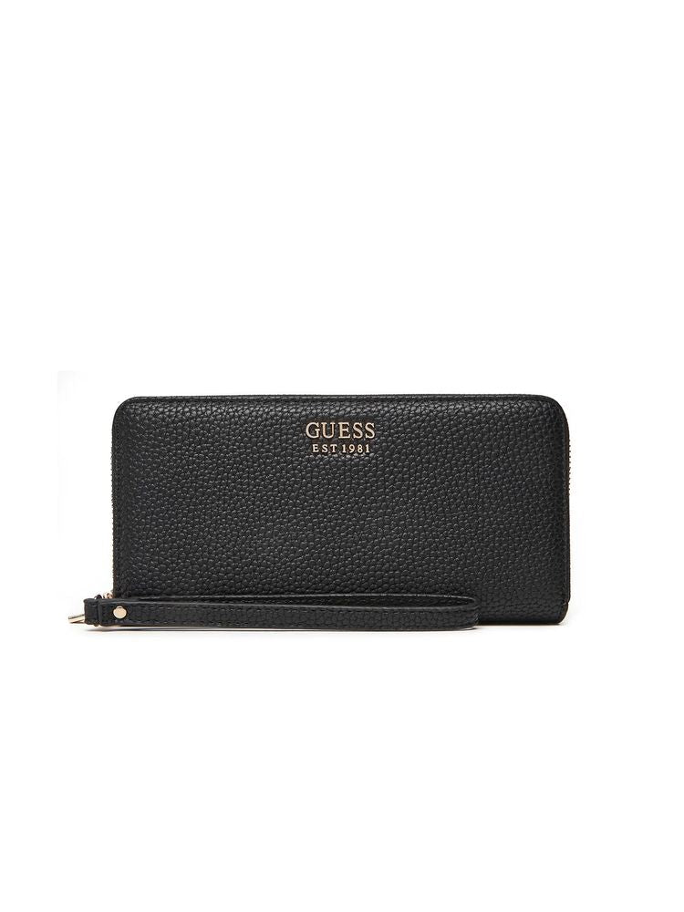 Guess Zip Around Wallet — Black Polyurethane
