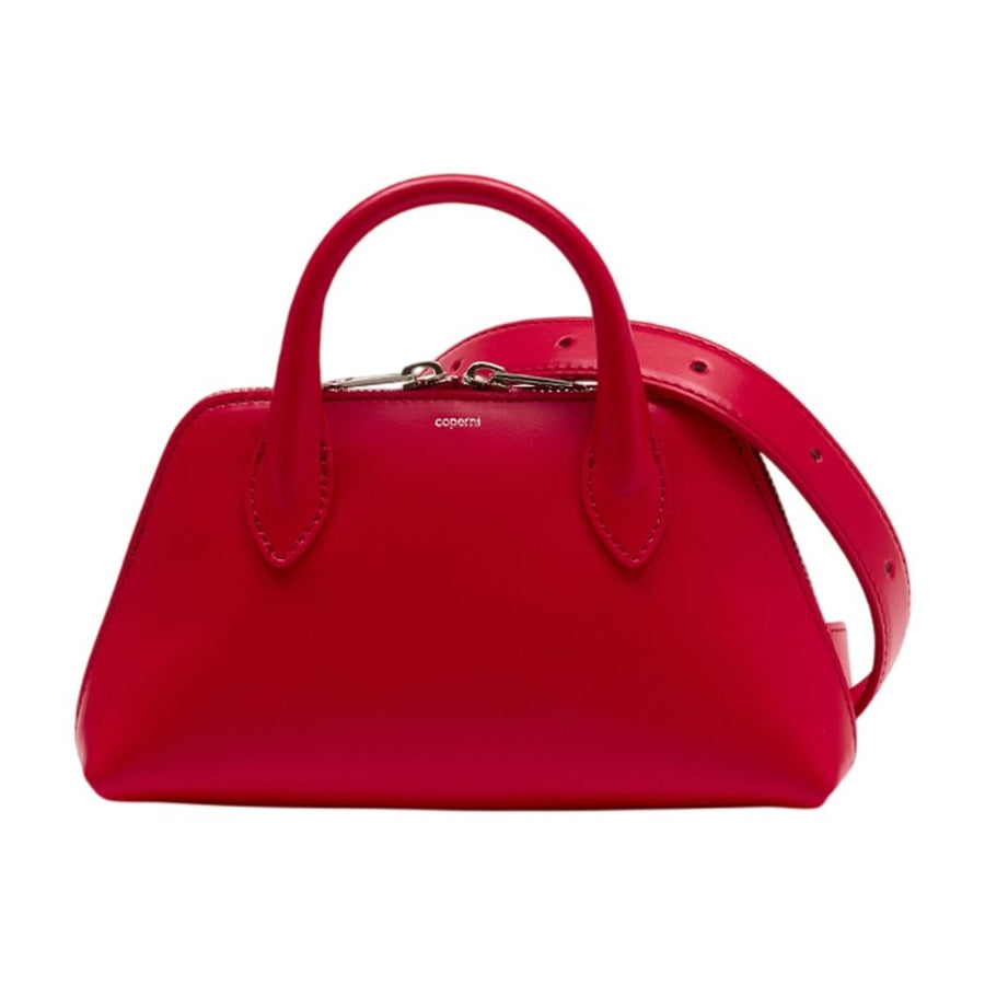Coperni Belt Duffle Top Handle Bag — Red Lambskin