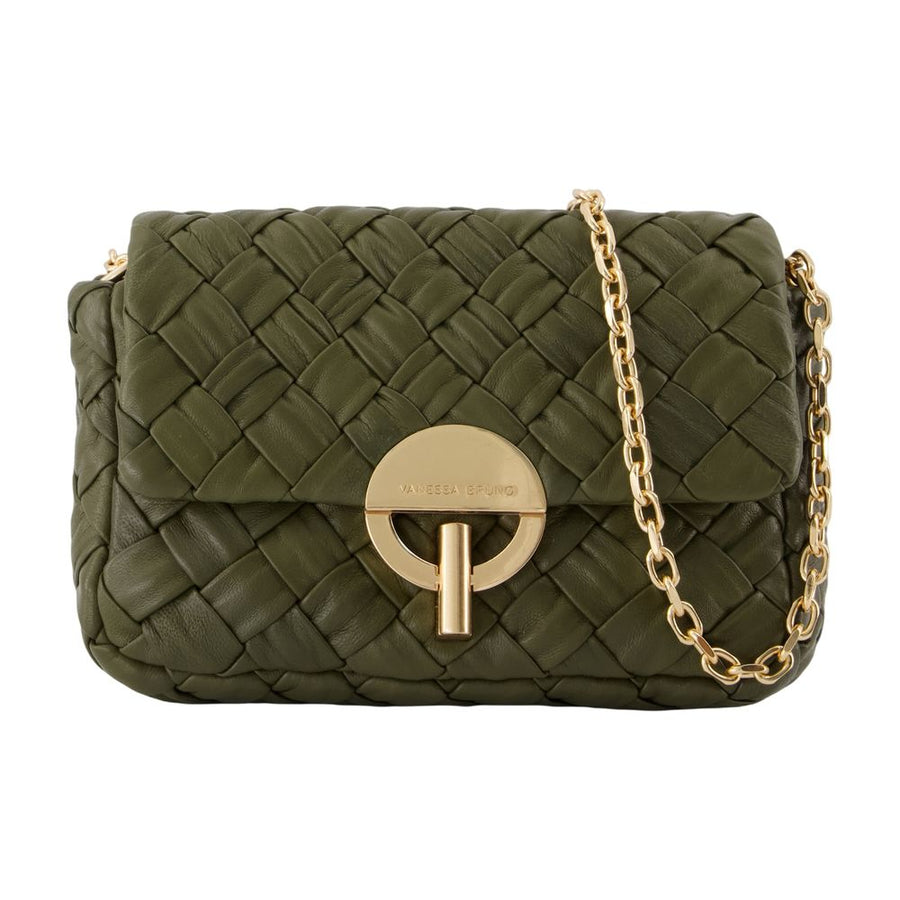 Vanessa Bruno Quilted Lambskin Shoulder Bag — Green