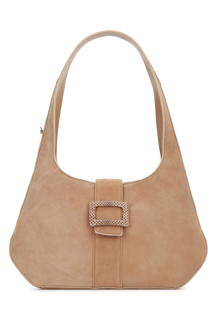 Roger Vivier Hobo Bag — Beige Suede
