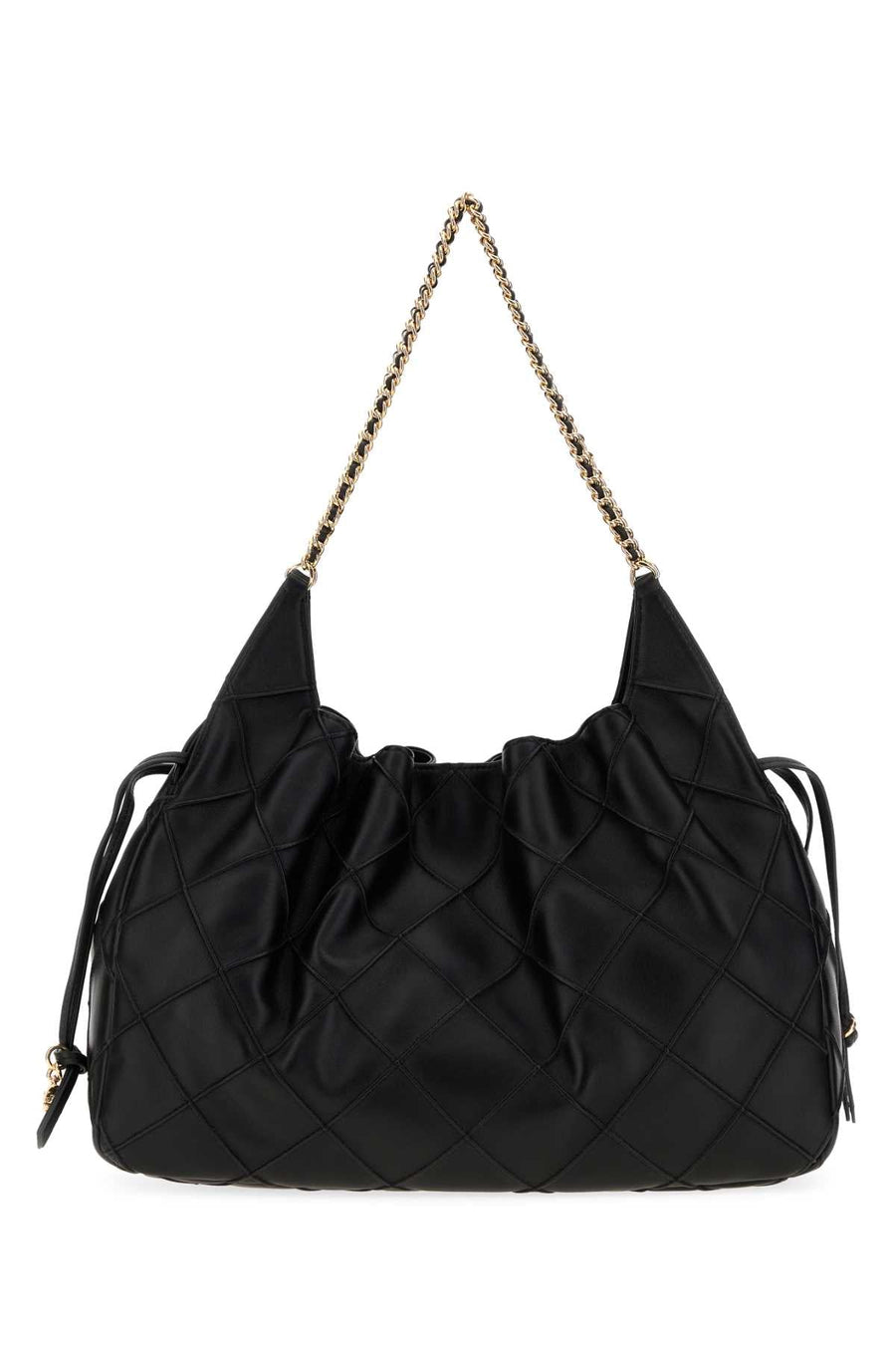 Tory Burch Fleming Large Tote Shoulder Bag — Black
