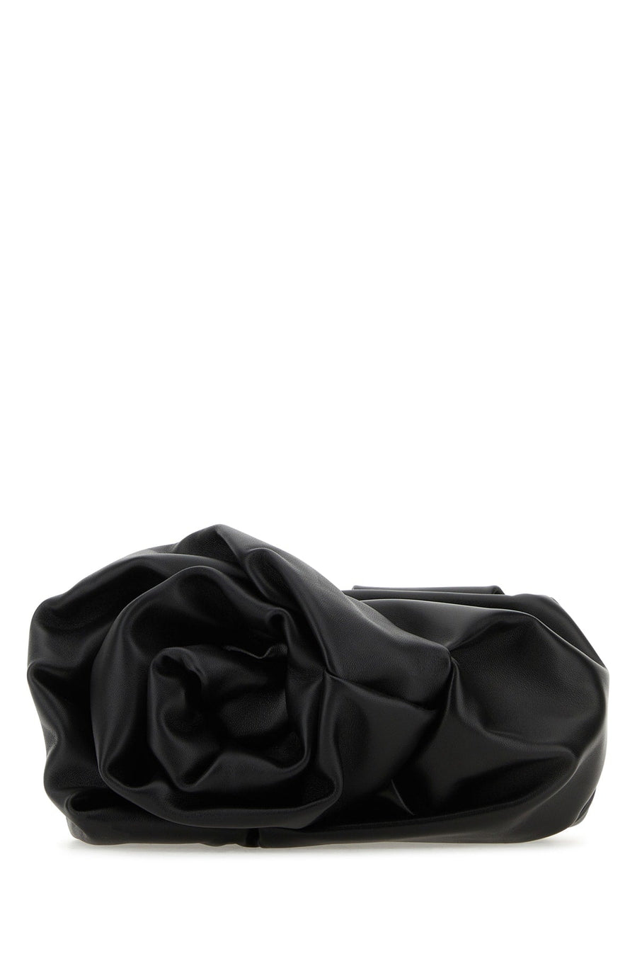 Burberry Gathered Leather Clutch — Black