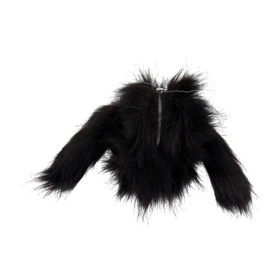 Simone Rocha Faux Fur Coin Purse — Black Fake_fur Purses