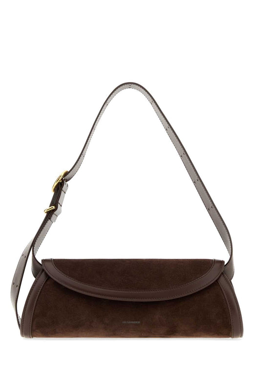 Jil Sander Suede Shoulder Bag — Brown