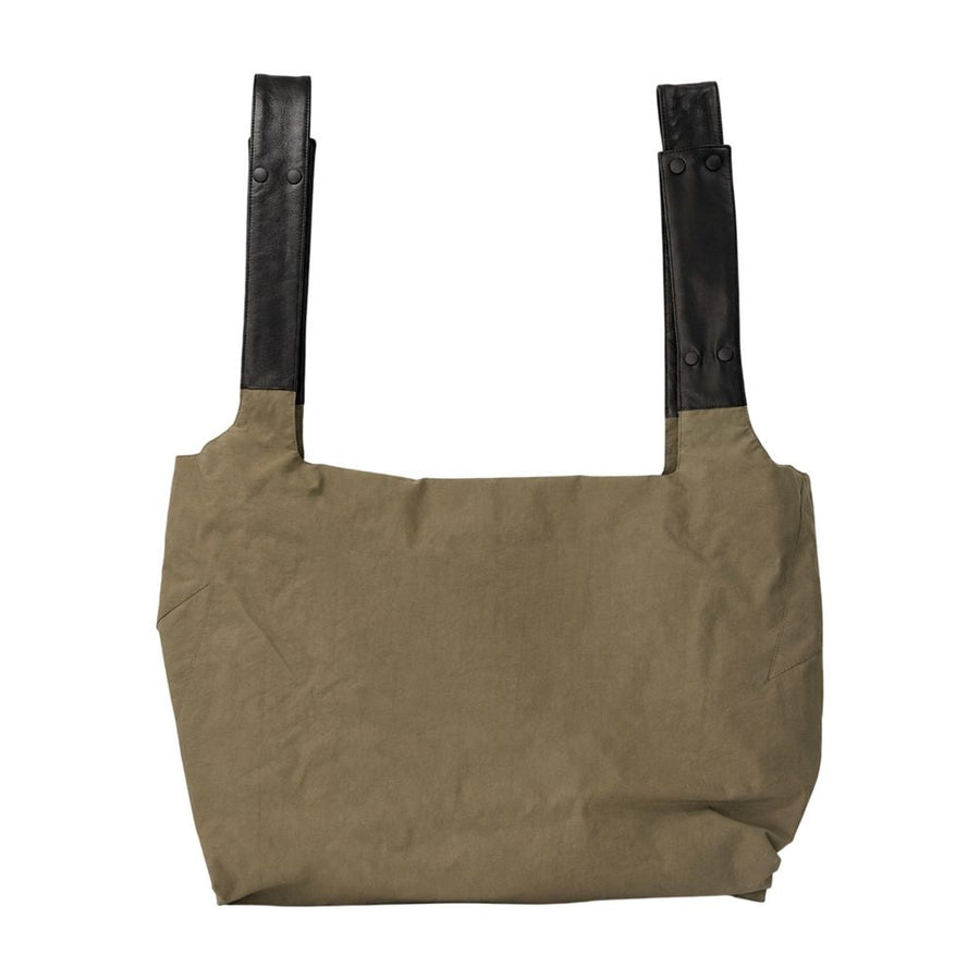 Yohji Yamamoto Patch Dot Shoulder Bag Khaki Synthetic
