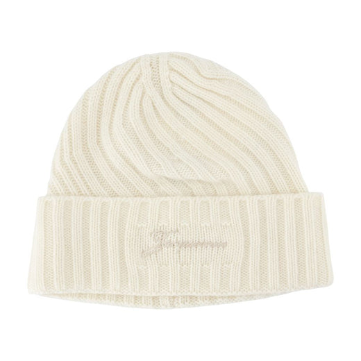 Jacquemus Acu00767ak00287-110 Beanie — White Cashmere Beanies
