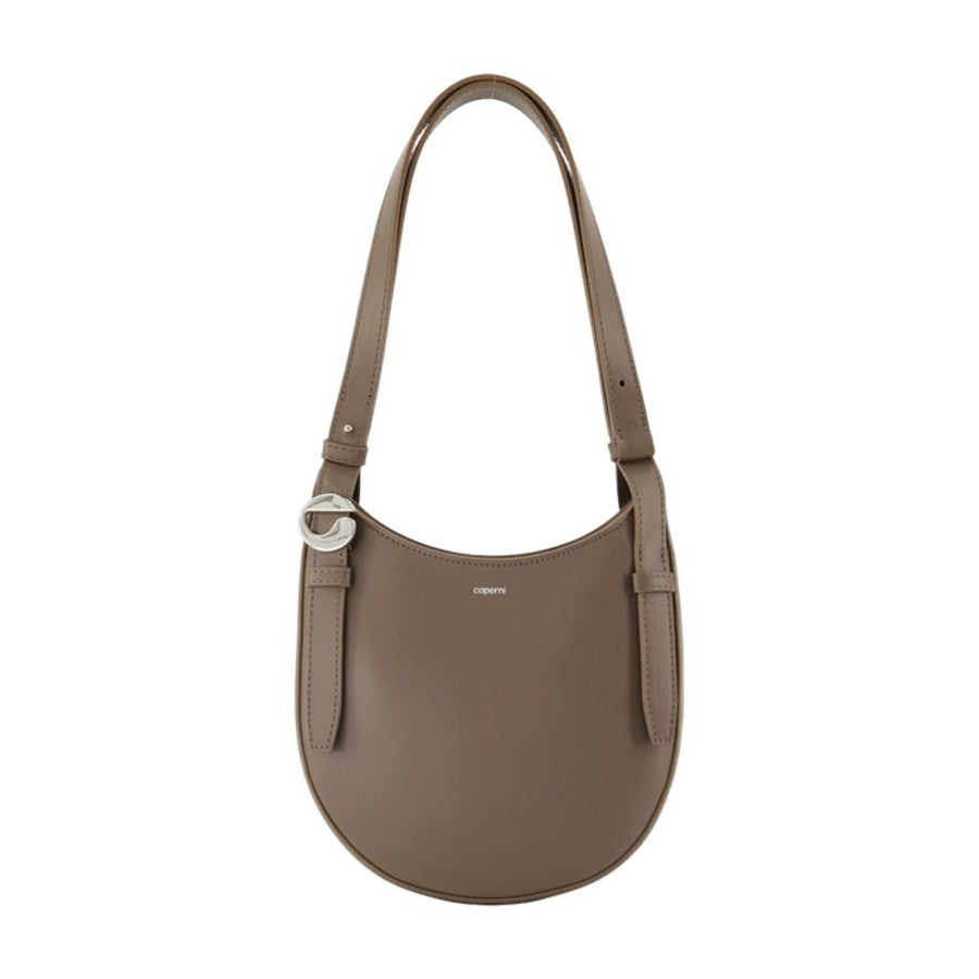 Coperni Calfskin Leather Shoulder Bag — Brown