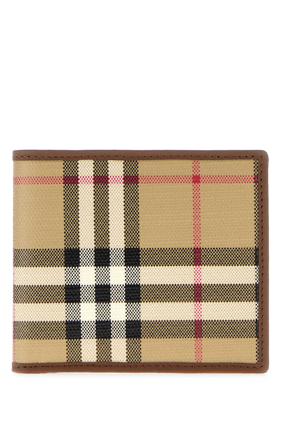 Burberry Printed Canvas Wallet — Beige Exterior: Cotton