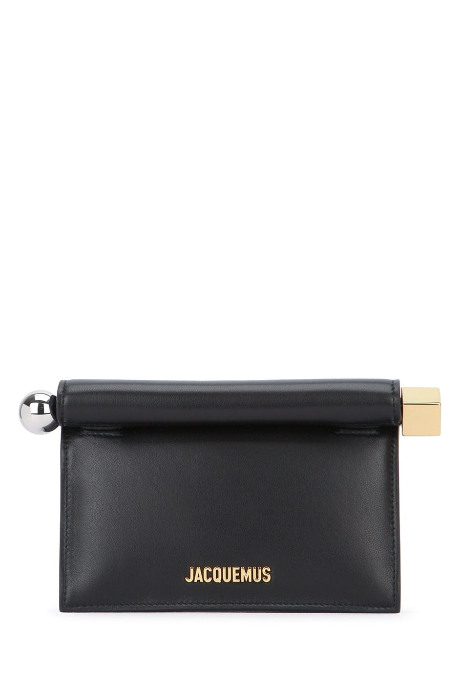 Jacquemus Petite Clutch — Black Cotton Lamb Leather