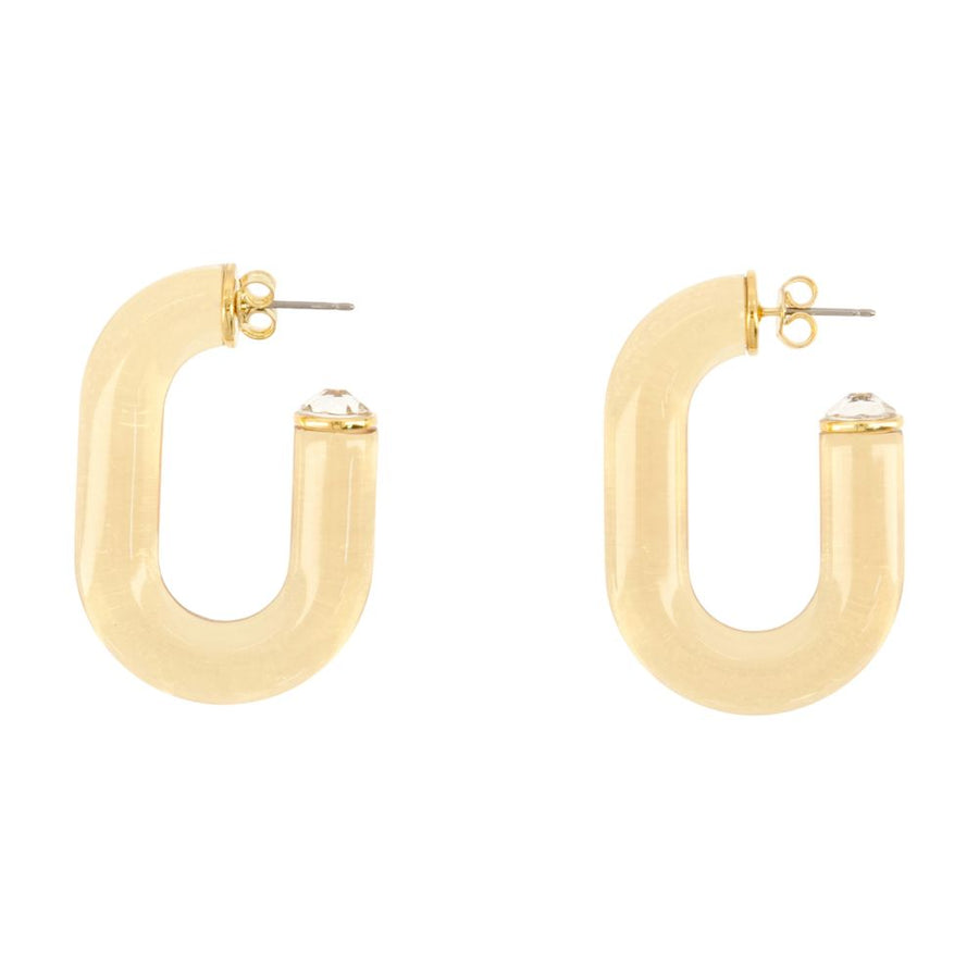 Rabanne Gold-Tone Tubular Earrings — Gold Synthetic