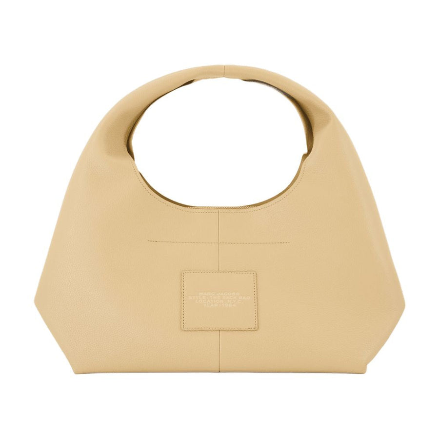 Marc Jacobs Structured Leather Hobo Shoulder Bag — Beige Cowhide