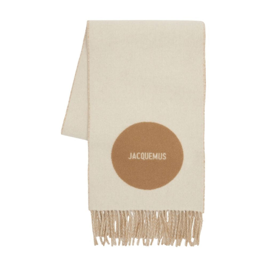Jacquemus Scarf — Beige Wool Scarfs