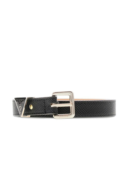 Guess Logo-Embellished Polyester Belt — Black
