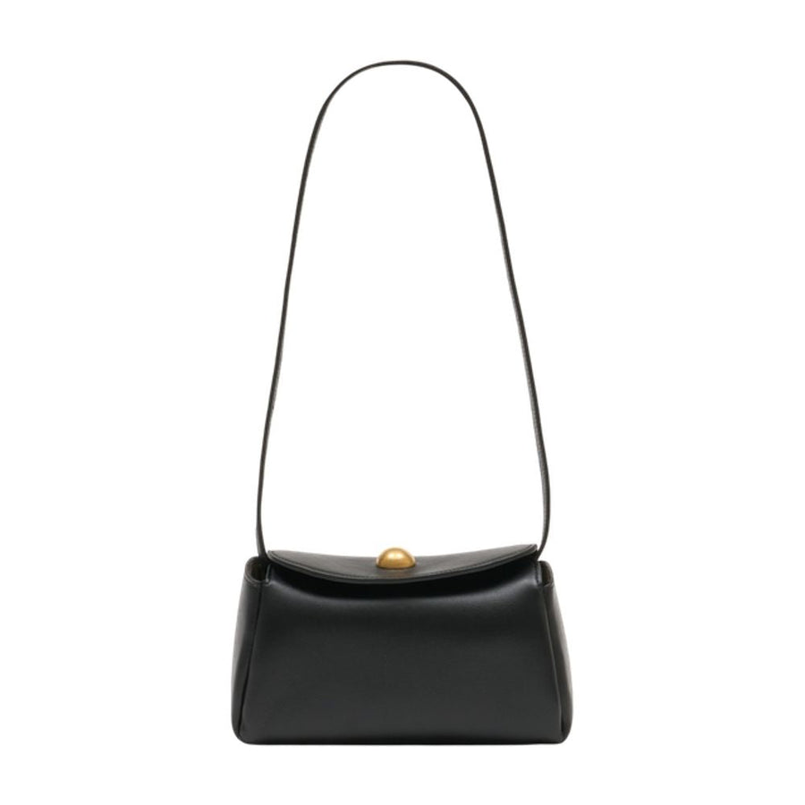 Ami Paris Mini Carrousel Shoulder Bag — Black Calfskin