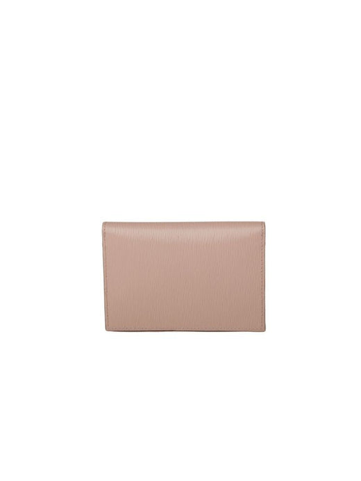 Prada Saffiano Leather Wallet — Beige