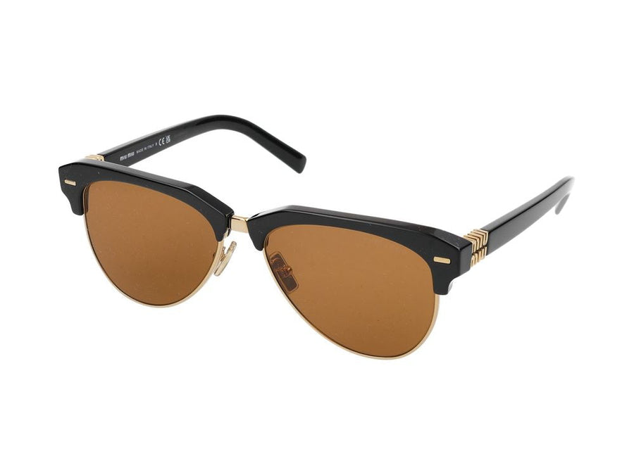 Miu Miu 0mu Clubmaster Acetate Sunglasses — Black