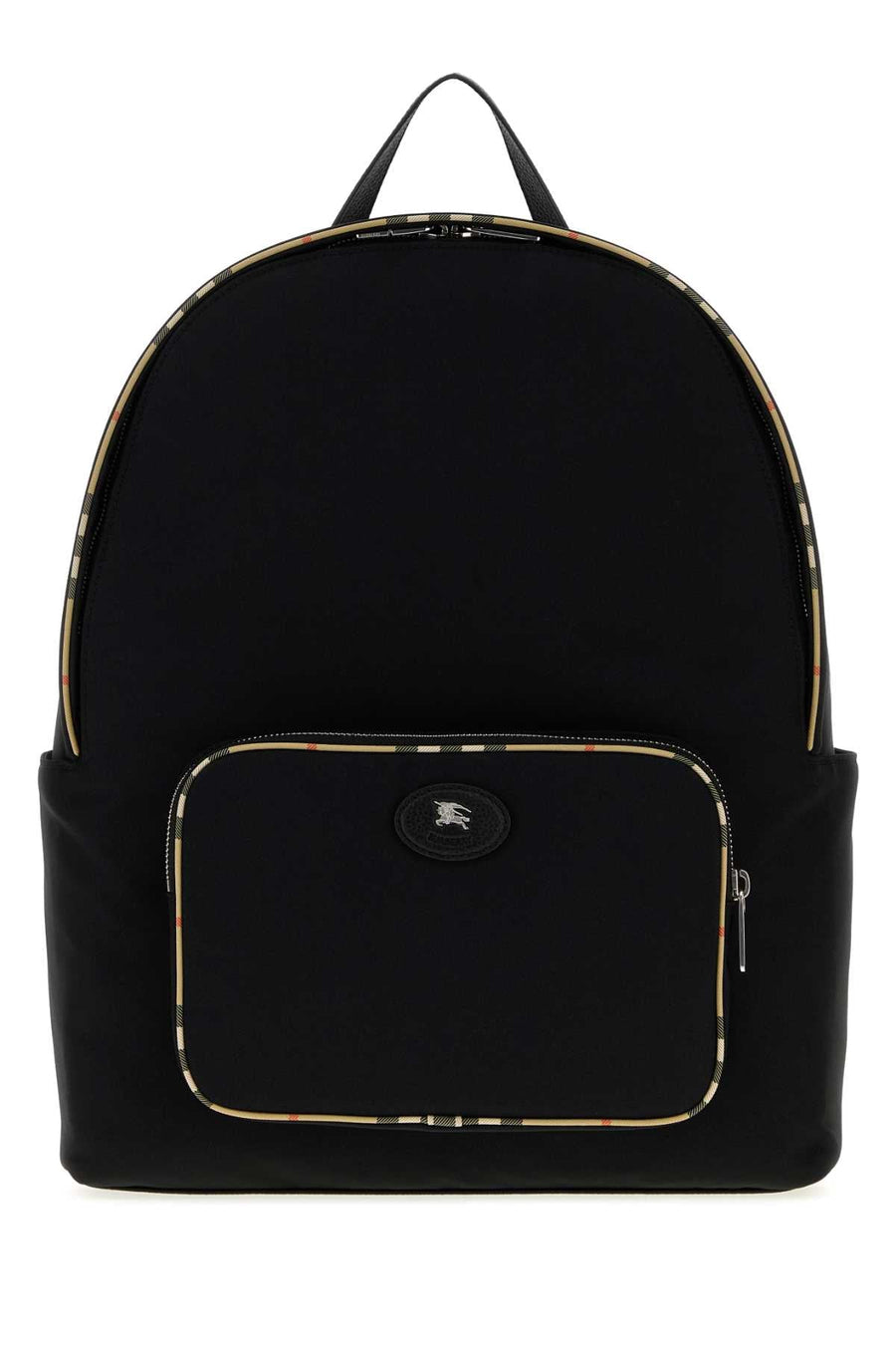 Burberry Nylon Logo-Plaque Backpack — Black Polyester Polyurethane