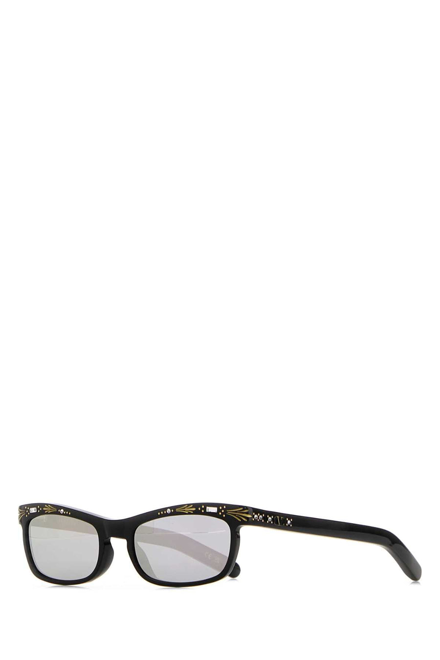 Valentino Garavani Sunglass Black Acetate Sunglasses —