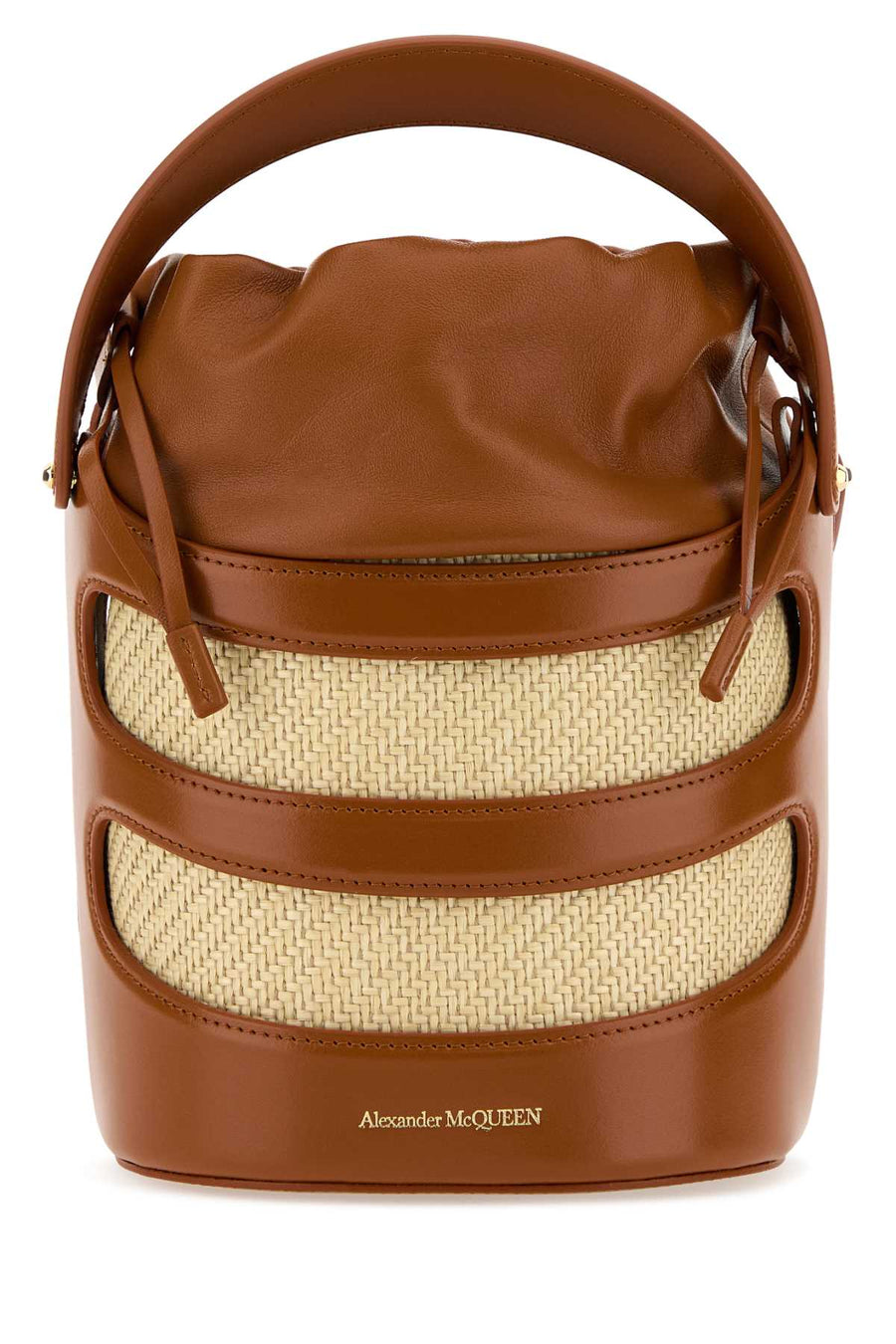 Alexander Mcqueen Rise Bucket Bag — Tan