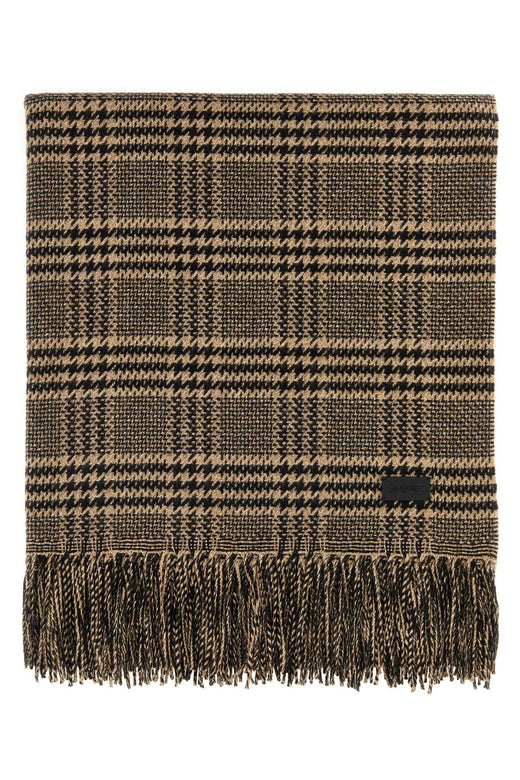 Saint Laurent Prince Scarf — Black Exterior: Silk Cashmere Scarfs