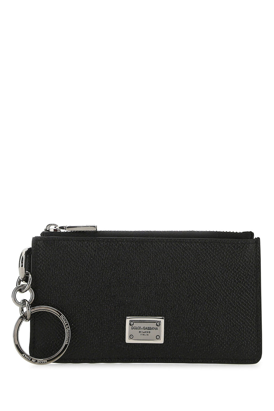 Dolce & Gabbana Textured Leather Wallet — Black Calfskin