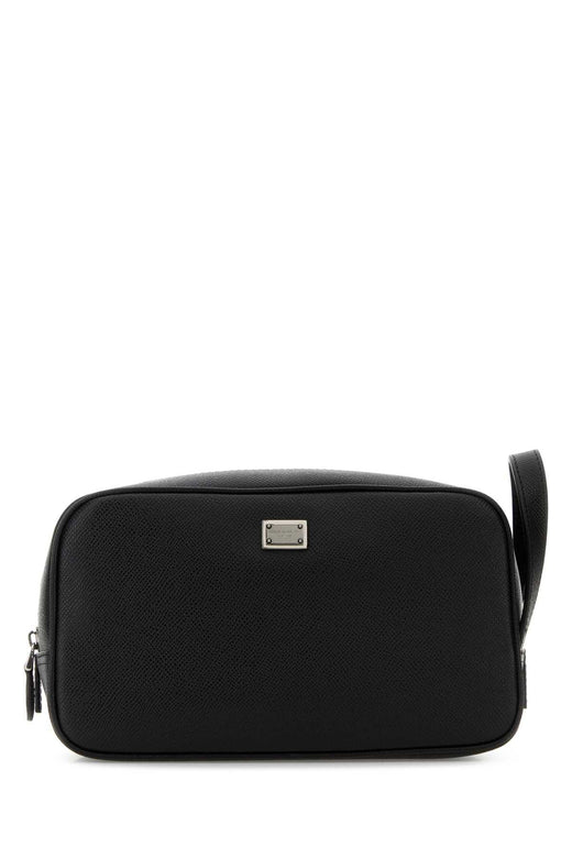 Dolce & Gabbana Vitello Leather Travel Wallet — Black