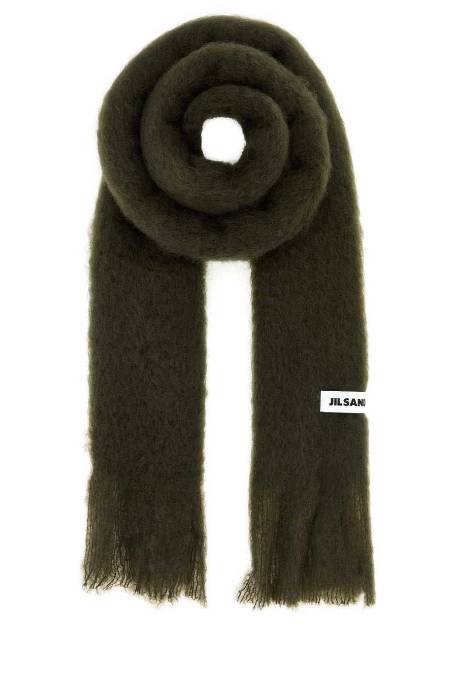 Jil Sander Scarf — Green Exterior: Mohair Wool Nylon Scarfs