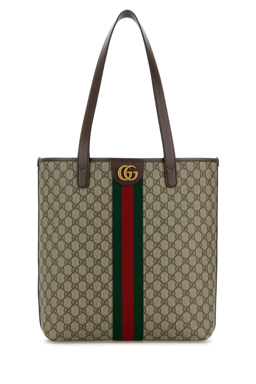 Gucci Gg Monogram Canvas Tote Bag — Beige T Polyurethane Polyamide