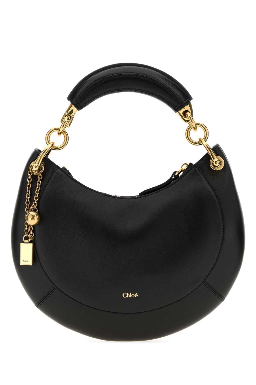 Chloé Curved Shoulder Bag — Black