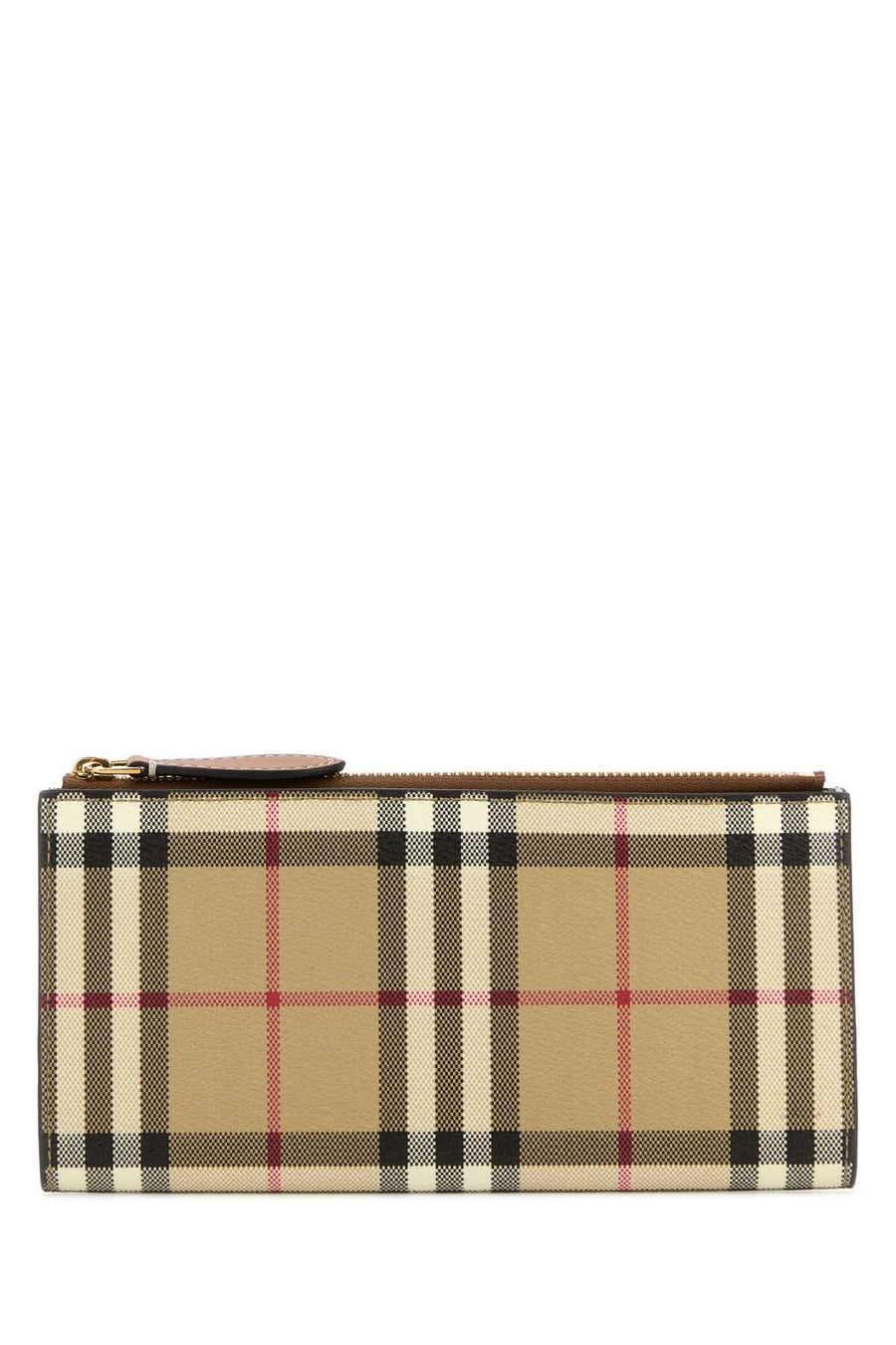 Burberry Bifold Wallet — Brown Polyurethane Polyester Cotton