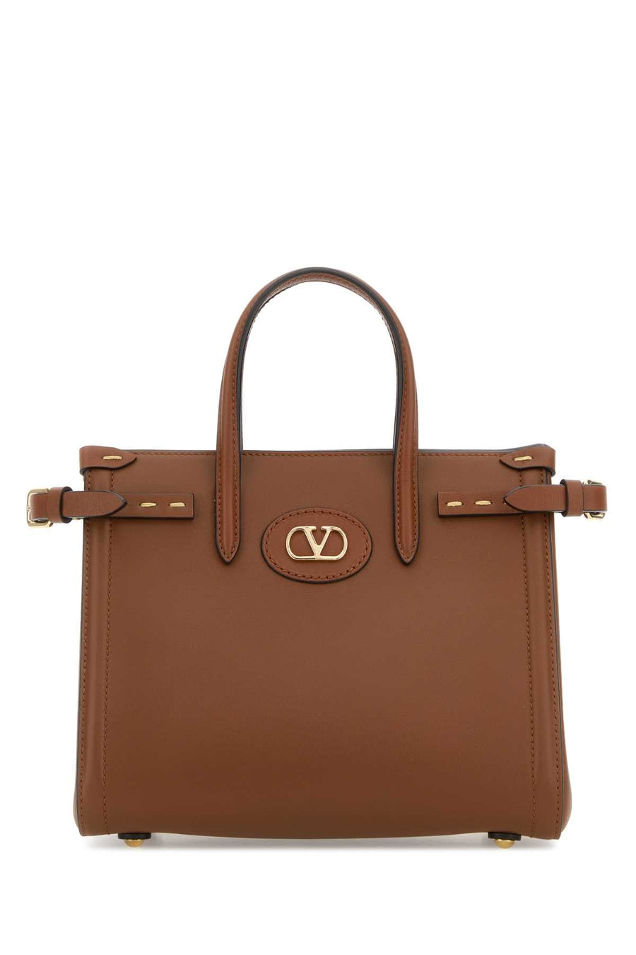Valentino Garavani Antibes Top Handle Bag — Brown