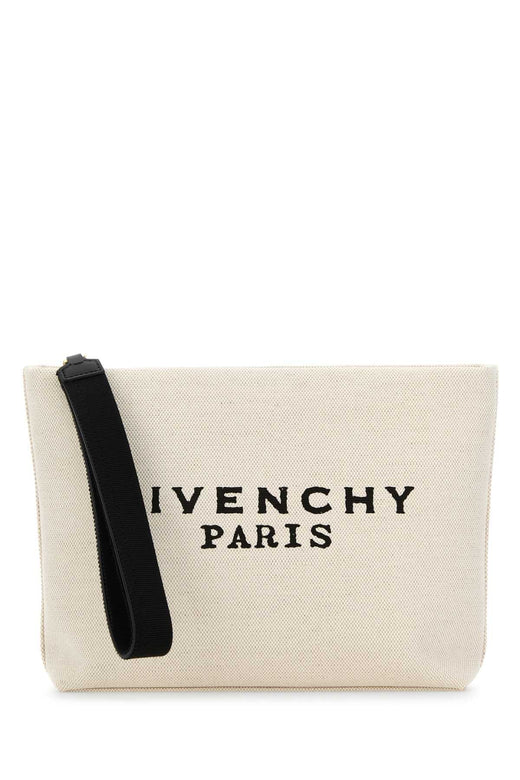 Givenchy Logo Clutch — Beige