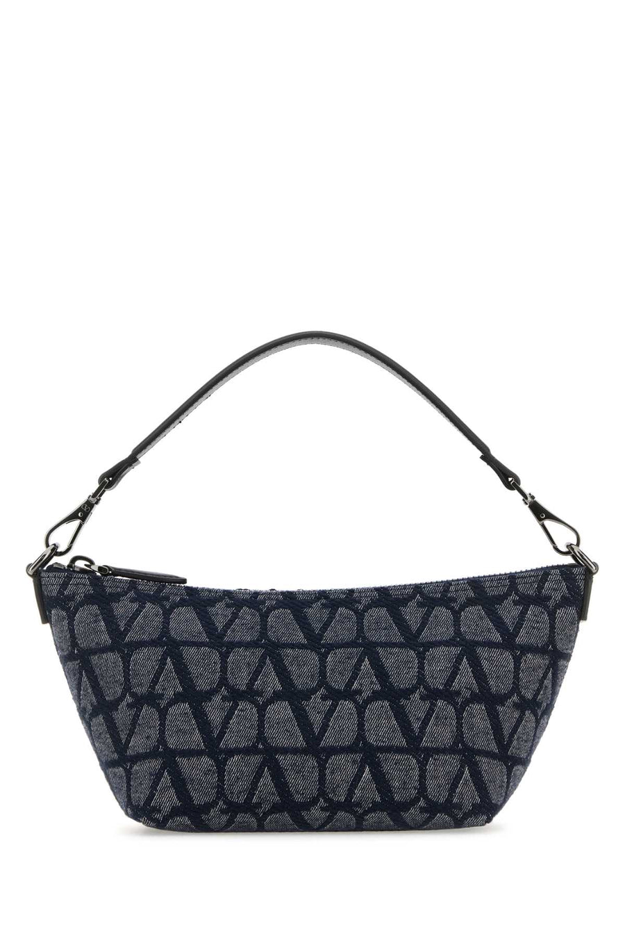 Valentino Garavani Toile Iconographe Jacquard Shoulder Bag — Navy