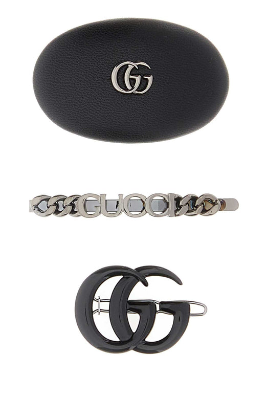 Gucci Hair Clip Set — Black Pins Claws & Clips