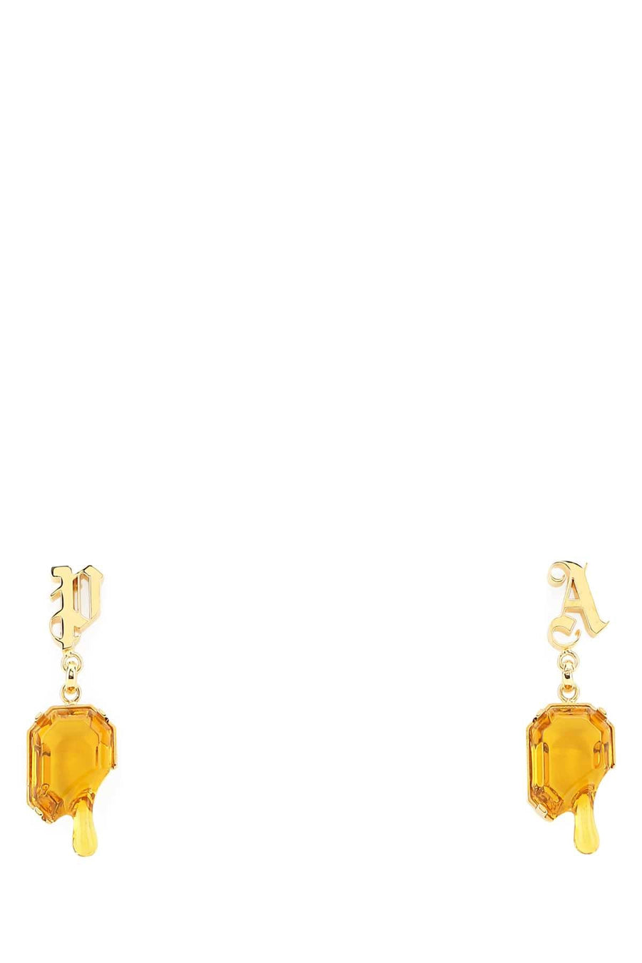Palm Angels Golden Metal Earrings — Gold