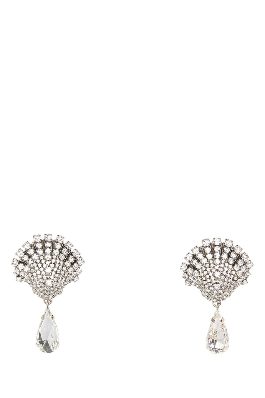 Alessandra Rich Shell Earrings — Silver