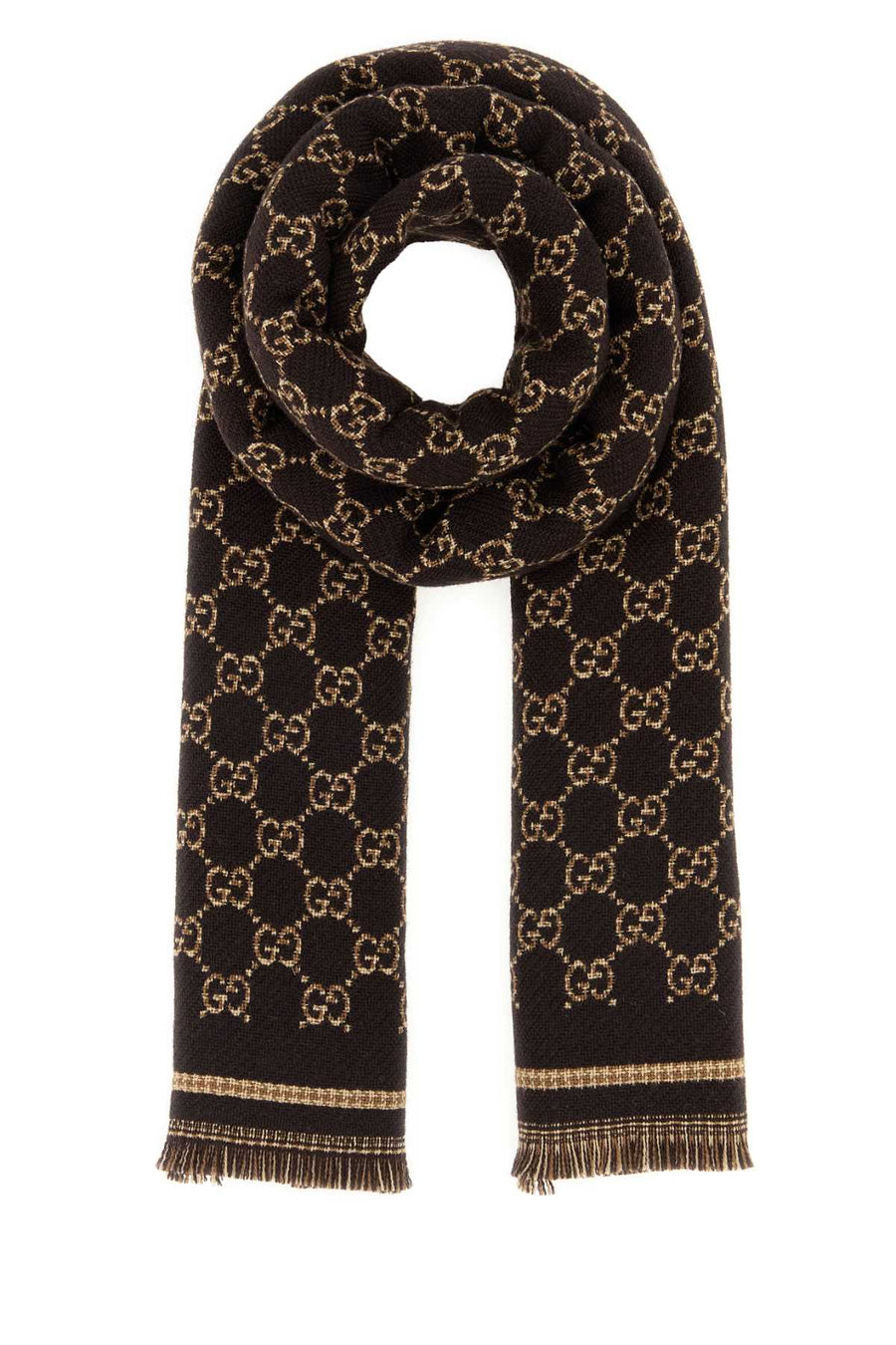Gucci Stenmix Scarf — Black Exterior: Wool Scarfs