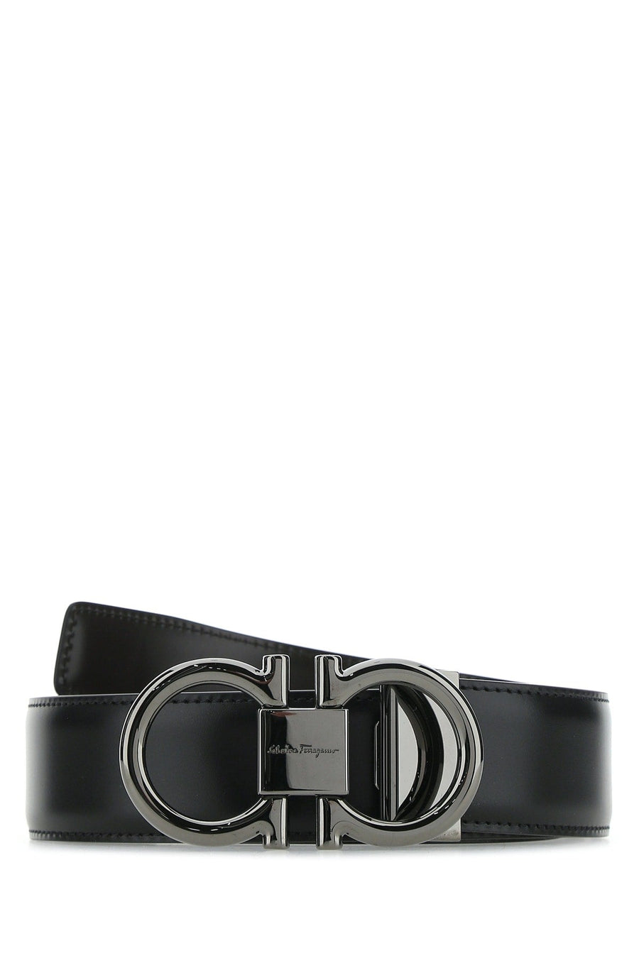 Ferragamo Double Adjus Belt — Black Calf