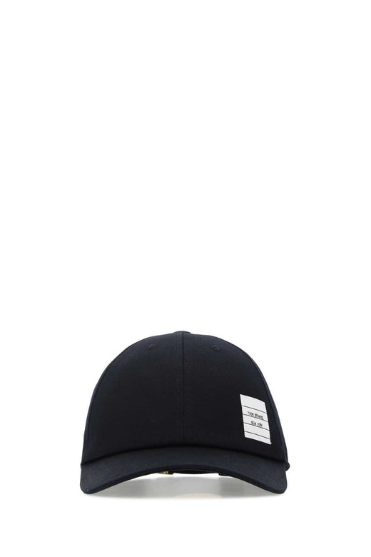 Thom Browne Hat Cotton Baseball Cap — Navy Self: Caps