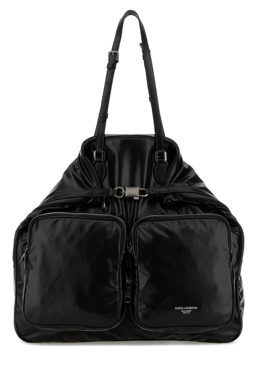 Dolce & Gabbana Vitello Leather Shoulder Bag — Black