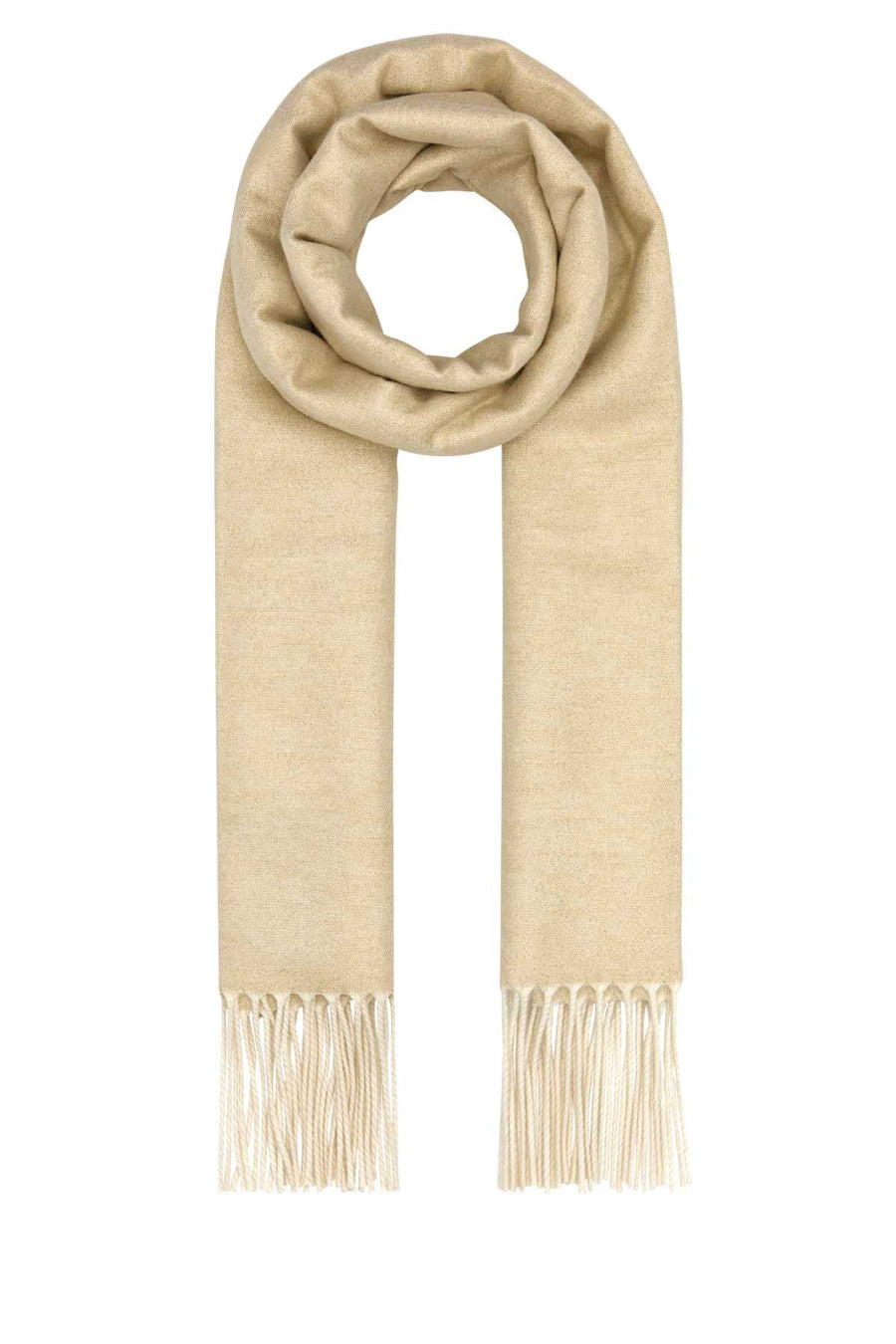 Prada Silk-Cashmere Blend Scarf — Beige Scarfs