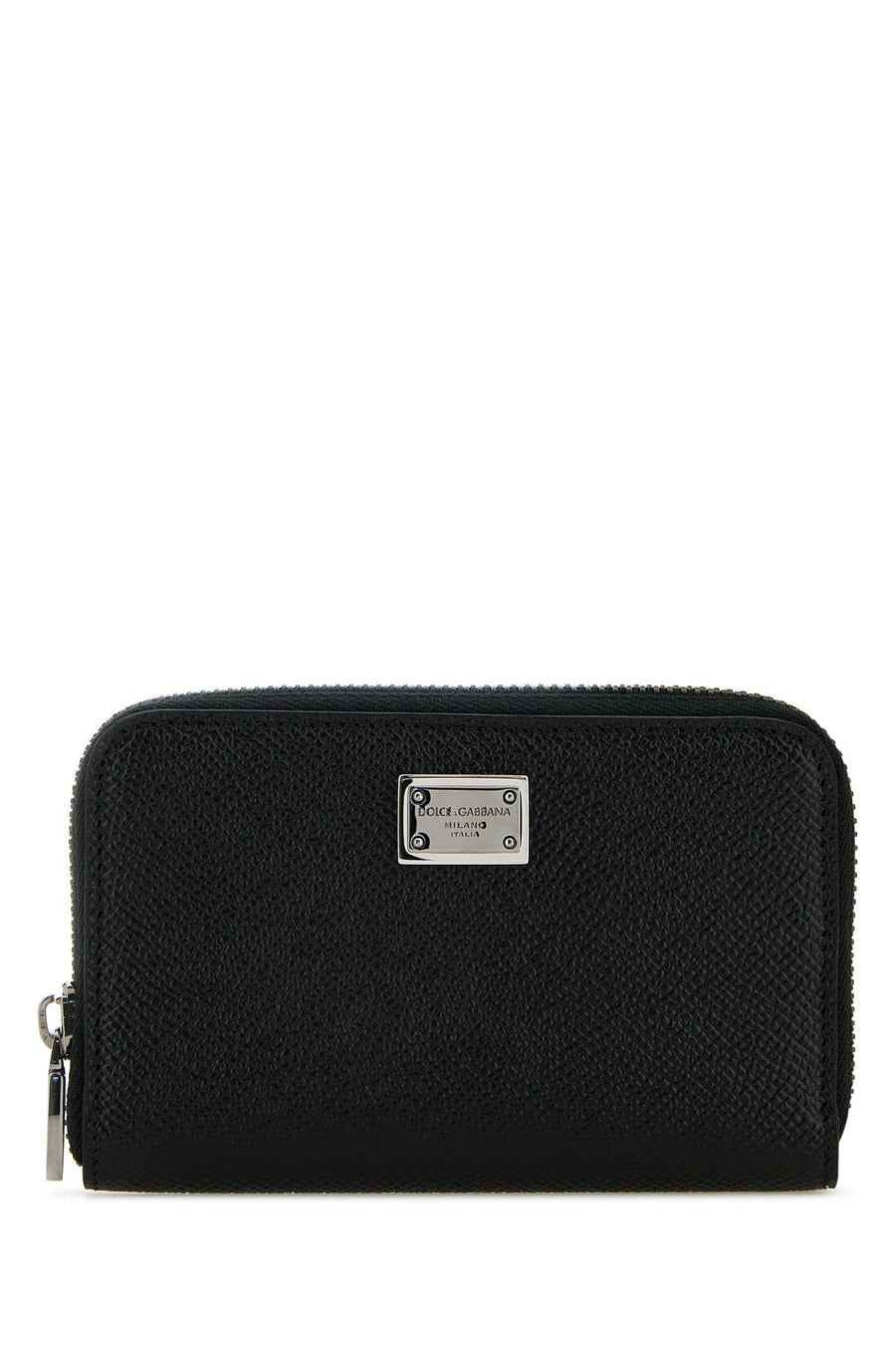 Dolce & Gabbana Textured Leather Wallet — Black Vitello Vi+vitello
