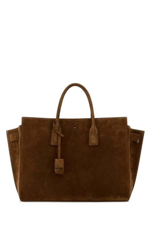 Saint Laurent Sac Tote Bag — Brown