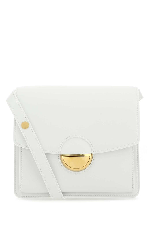 Proenza Schouler Curved Metal Closure Shoulder Bag — White